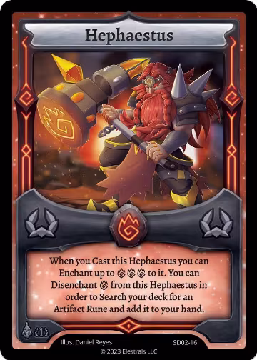 Hephaestus (SD02-16), Trifernal Starter Deck [First Edition] — Elestrals card price