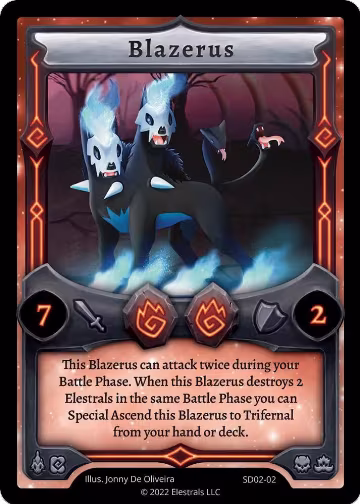 Blazerus (SD02-02), Trifernal Starter Deck [Kickstarter Edition] — Elestrals card price