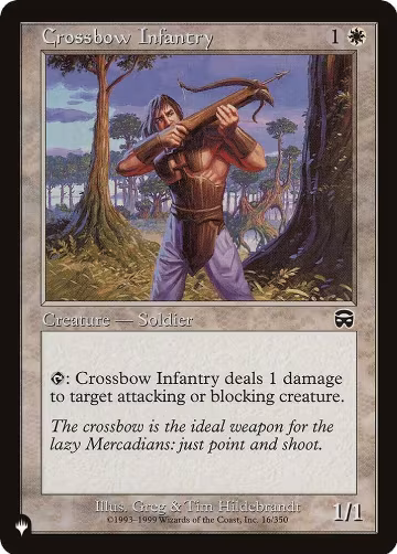 Crossbow Infantry (16/350), The List Reprints — Magic card price