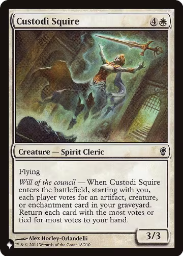 Custodi Squire (18/210), The List Reprints — Magic card price