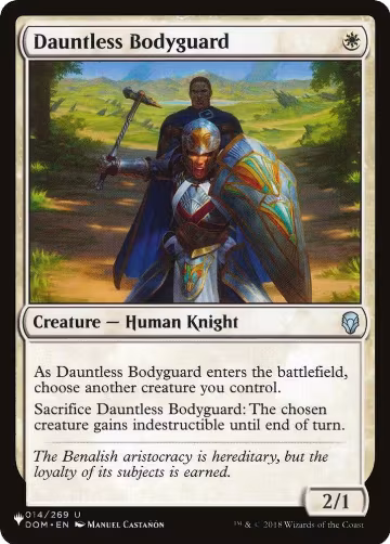 Dauntless Bodyguard (014/269), The List Reprints — Magic card price