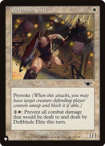Deftblade Elite (12/145), The List Reprints — Magic card price