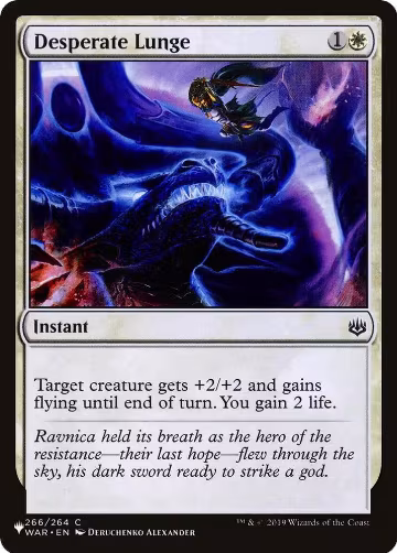Desperate Lunge (266/264), The List Reprints — Magic card price