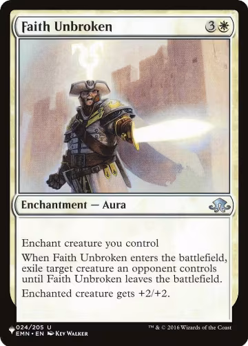 Faith Unbroken (024/205), The List Reprints — Magic card price
