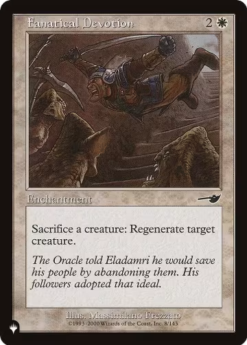 Fanatical Devotion (8/143), The List Reprints — Magic card price