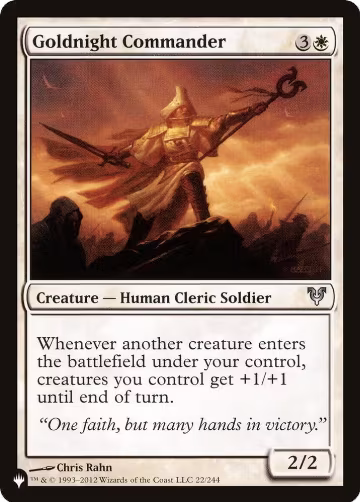 Goldnight Commander (22/244), The List Reprints — Magic card price