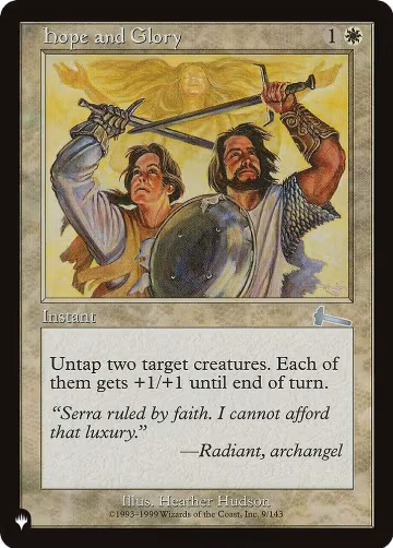 Hope and Glory (9/143), The List Reprints — Magic card price