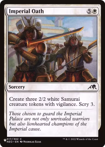 Imperial Oath (017/302), The List Reprints — Magic card price