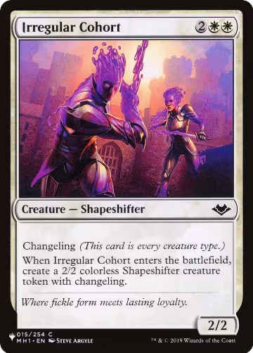 Irregular Cohort (015/254), The List Reprints — Magic card price