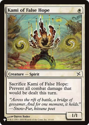 Kami of False Hope (10/165), The List Reprints — Magic card price