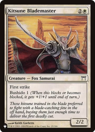 Kitsune Blademaster (25/306), The List Reprints — Magic card price