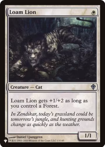 Loam Lion (13/145), The List Reprints — Magic card price