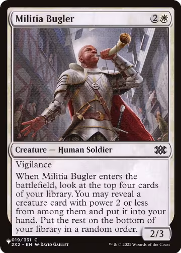 Militia Bugler (019/024), The List Reprints — Magic card price
