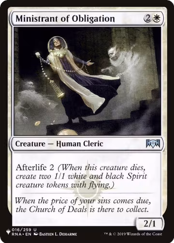 Ministrant of Obligation (016/259), The List Reprints — Magic card price