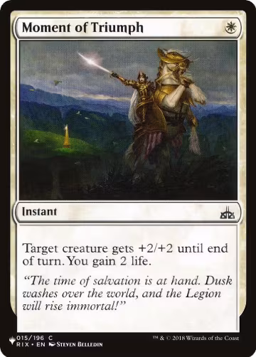 Moment of Triumph (015/196), The List Reprints — Magic card price