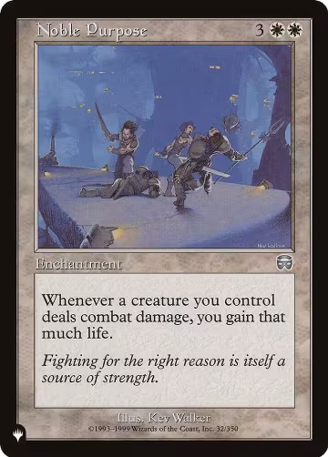 Noble Purpose (32/350), The List Reprints — Magic card price