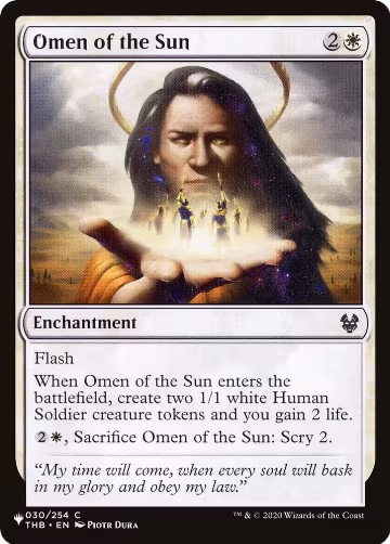 Omen of the Sun (030/254), The List Reprints — Magic card price