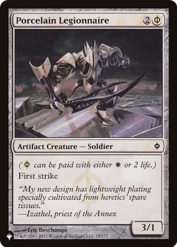 Porcelain Legionnaire (19/175), The List Reprints — Magic card price