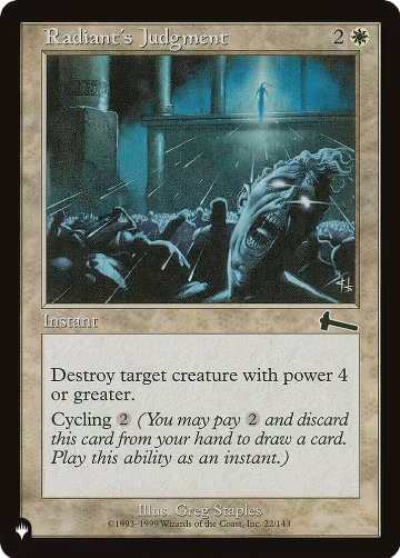 Radiant's Judgment (22/143), The List Reprints — Magic card price