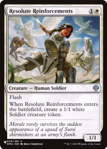 Resolute Reinforcements (029/281), The List Reprints — Magic card price