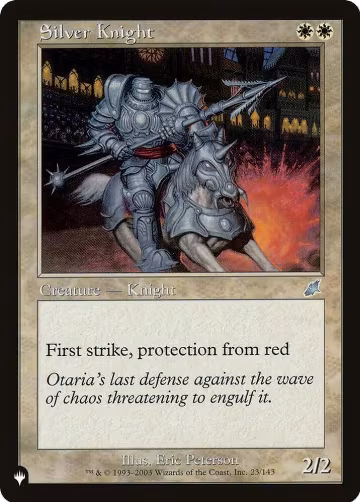 Silver Knight (23/143), The List Reprints — Magic card price