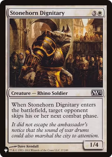 Stonehorn Dignitary (37/249), The List Reprints — Magic card price