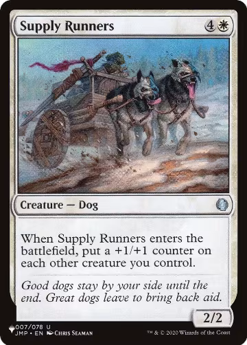 Supply Runners (007/078), The List Reprints — Magic card price
