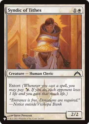 Syndic of Tithes (26/249), The List Reprints — Magic card price