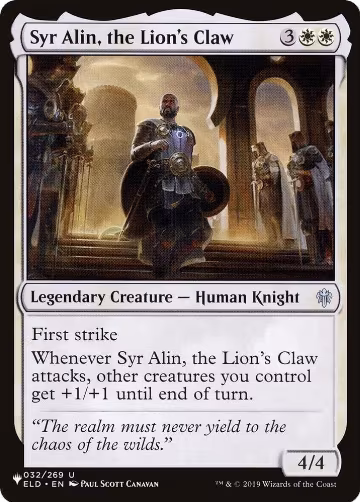 Syr Alin, the Lion's Claw (032/269), The List Reprints — Magic card price