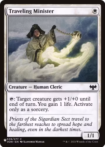 Traveling Minister (039/277), The List Reprints — Magic card price