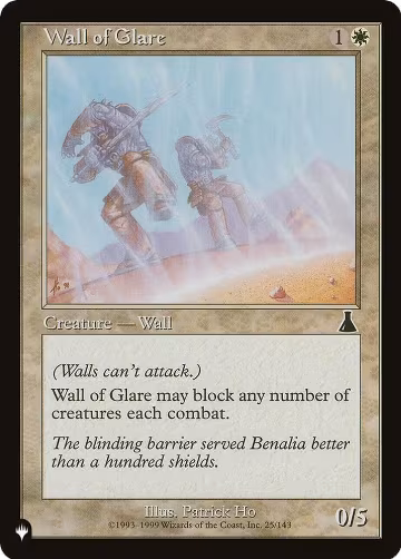 Wall of Glare (25/143), The List Reprints — Magic card price