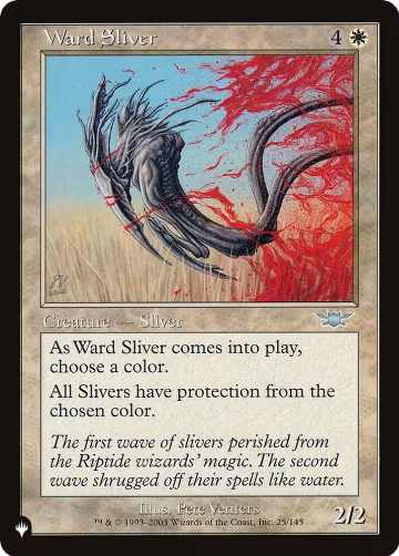 Ward Sliver (25/145), The List Reprints — Magic card price