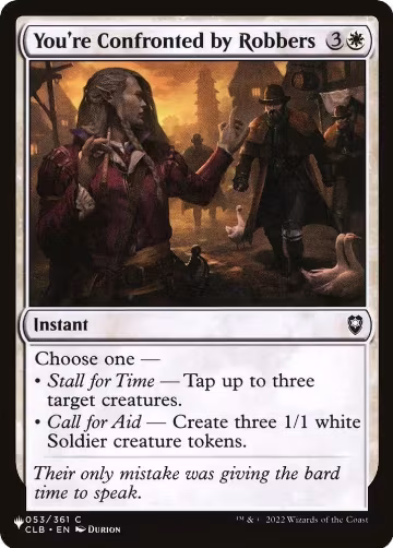 You're Confronted by Robbers (053/361), The List Reprints — Magic card price