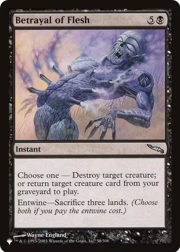 Betrayal of Flesh (58/306), The List Reprints — Magic card price