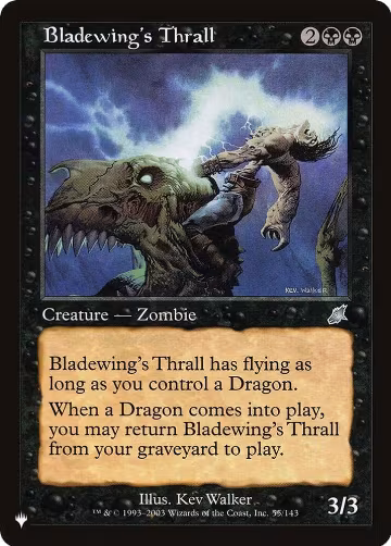 Bladewing's Thrall (55/143), The List Reprints — Magic card price