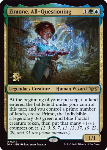 Zimone, All-Questioning (241), Prerelease Cards — Magic card price