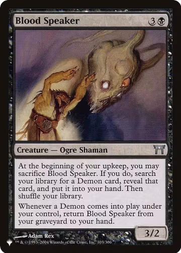 Blood Speaker (103/306), The List Reprints — Magic card price