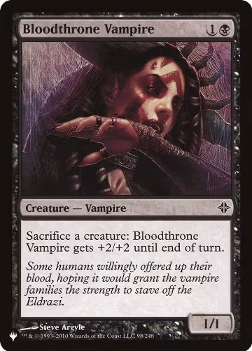 Bloodthrone Vampire (98/248), The List Reprints — Magic card price