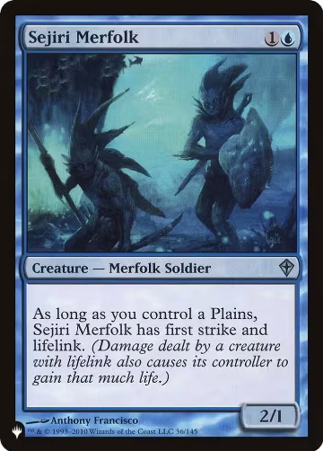 Sejiri Merfolk (36/145), The List Reprints — Magic card price
