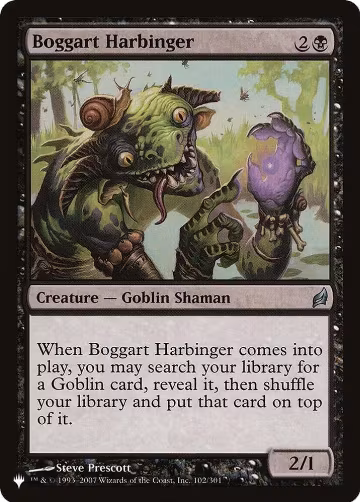 Boggart Harbinger (102/301), The List Reprints — Magic card price