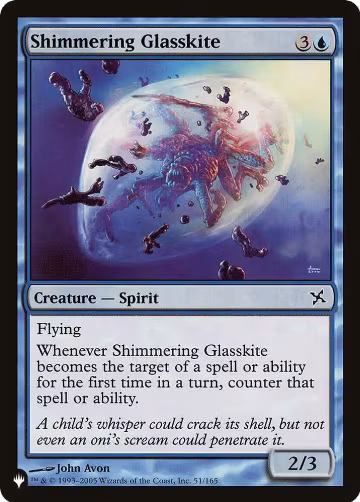 Shimmering Glasskite (51/165), The List Reprints — Magic card price