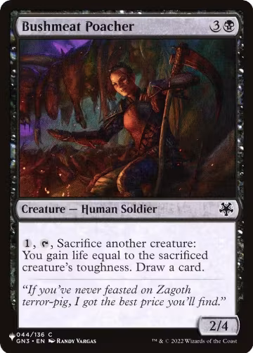 Bushmeat Poacher (044/136), The List Reprints — Magic card price