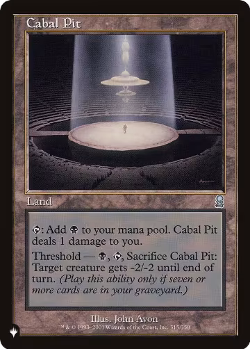 Cabal Pit (315/350), The List Reprints — Magic card price