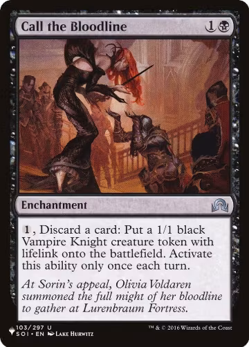 Call the Bloodline (103/297), The List Reprints — Magic card price