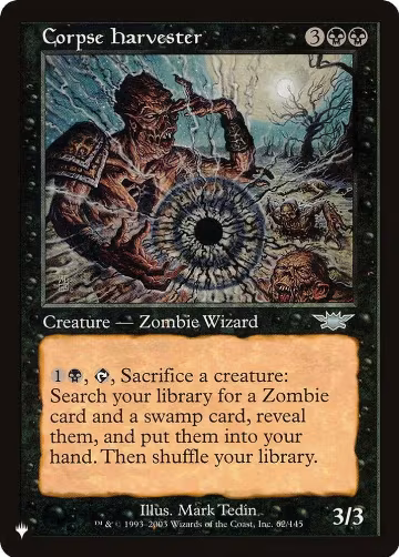 Corpse Harvester (62/145), The List Reprints — Magic card price