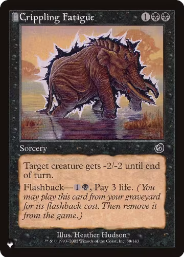 Crippling Fatigue (58/143), The List Reprints — Magic card price