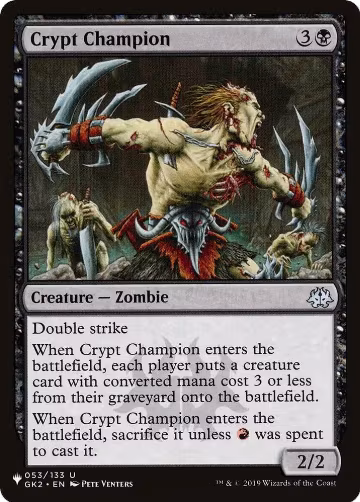 Crypt Champion (053/133), The List Reprints — Magic card price