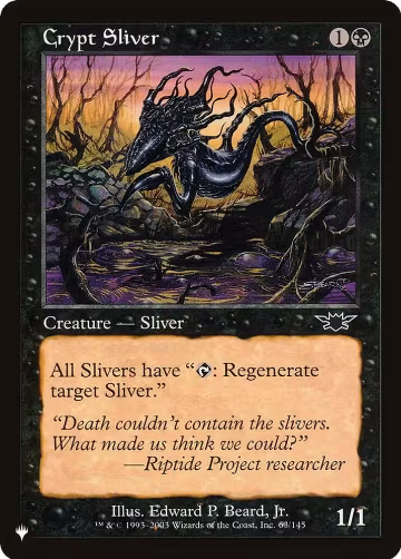 Crypt Sliver (63/145), The List Reprints — Magic card price