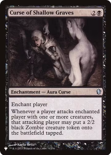 Curse of Shallow Graves (71/356), The List Reprints — Magic card price