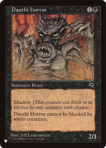 Dauthi Horror, The List Reprints — Magic card price